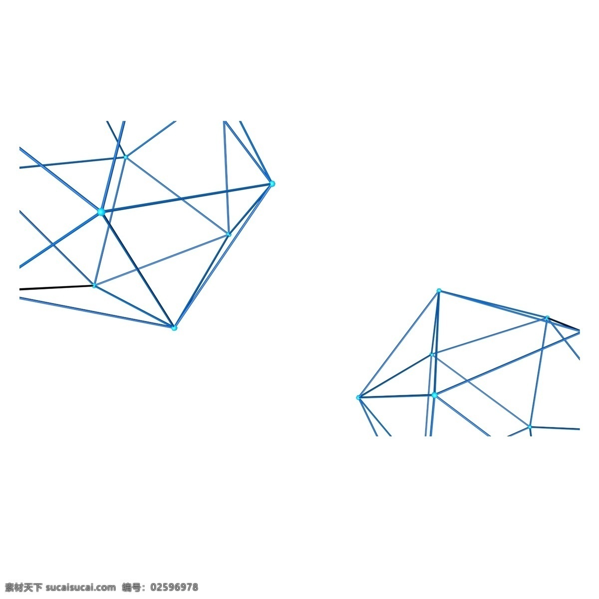 c4d 蓝色 不规则 空间 网格 空间网格 立体的 蓝色网格 海报 科技