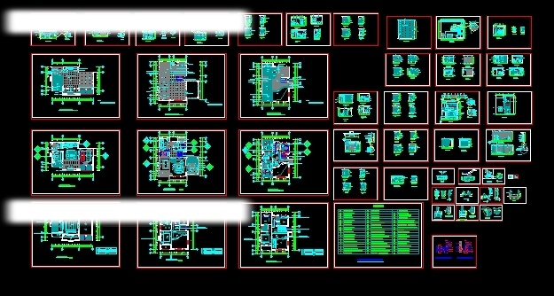 小区 别墅 样板 间 竣工 cad 图 样板间 cad图 3d设计模型 室内模型 源文件库