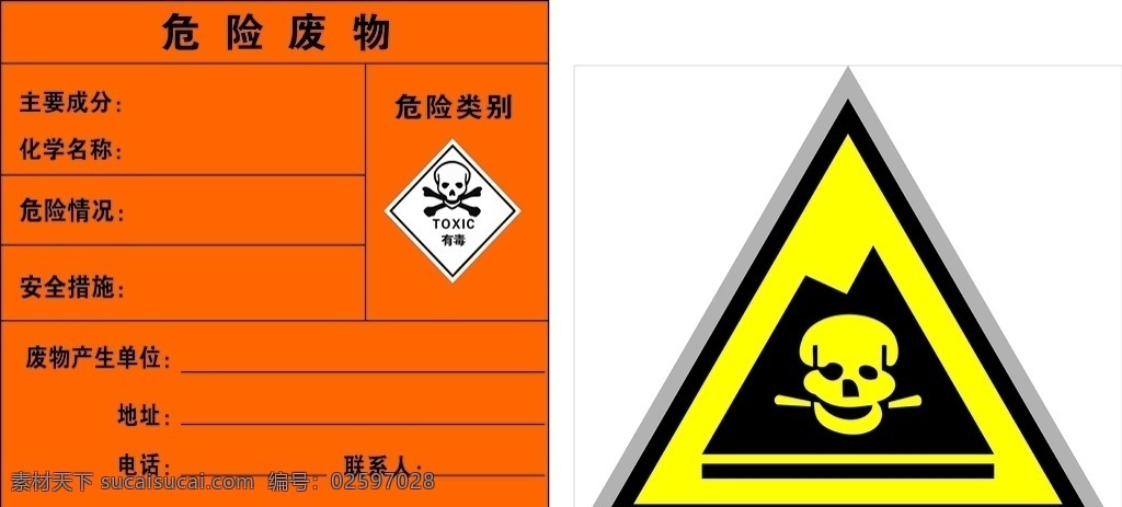 危险废物 标识 危险废物标识 危险警告 警告标识 废物成份 标志图标 公共标识标志