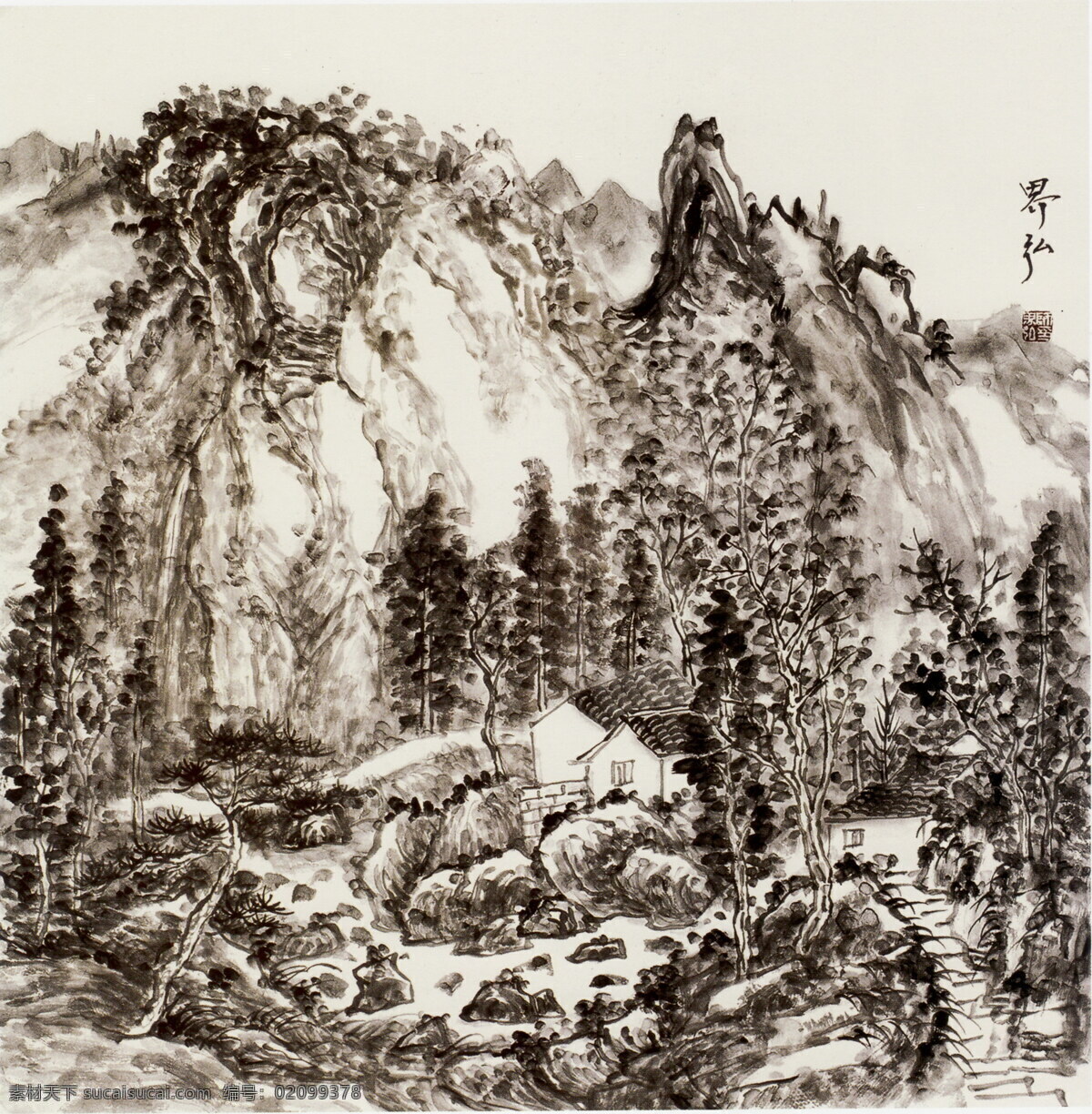 风景画 国画 绘画书法 山 山水画 书法 树 界弘设计素材 界弘模板下载 界弘 中国画 写意画 大师作品 写意 水 水墨画 文化艺术 家居装饰素材 山水风景画