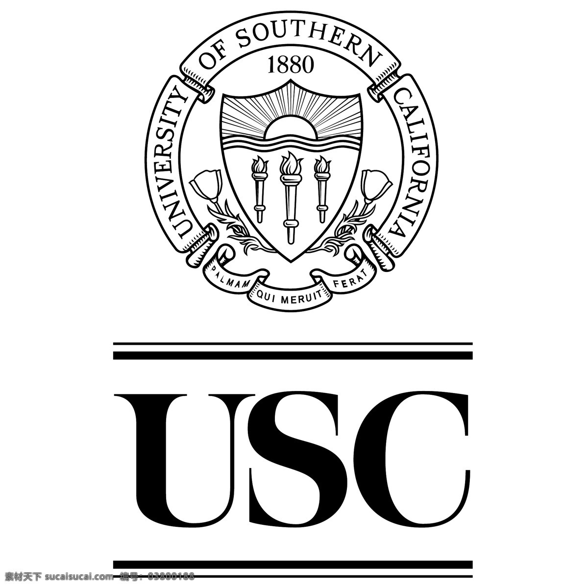 南加州 大学 自由 标志 标识 psd源文件 logo设计