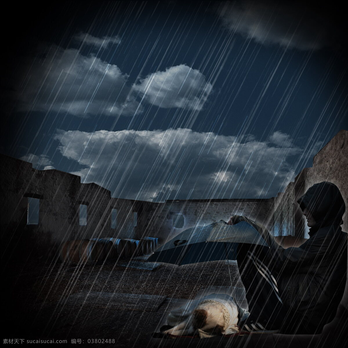 男生 伤感 意境 雨 图 下雨天 雨水 蓝色的雨 天空 灰暗 忧郁