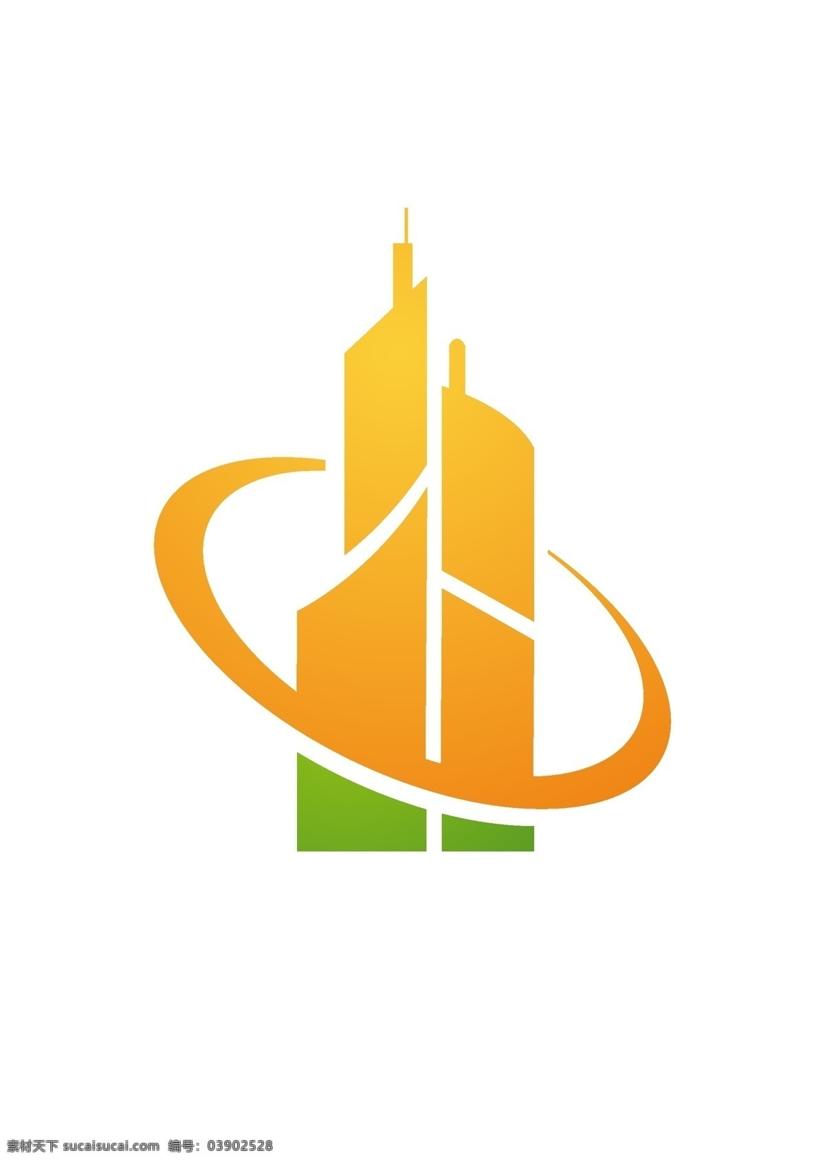 信息 大厦 logo 科技 环保 标志 logo设计