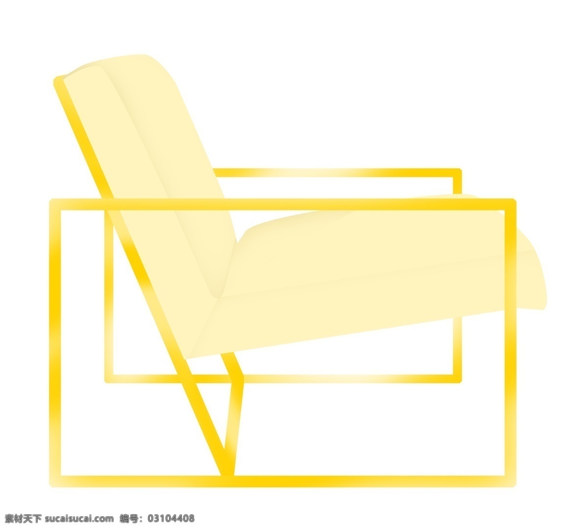 现代 家具 躺椅 椅子 靠背椅子 躺椅沙发凳子 卡通椅子 黄色椅子插图 一把躺椅椅子 现代家具