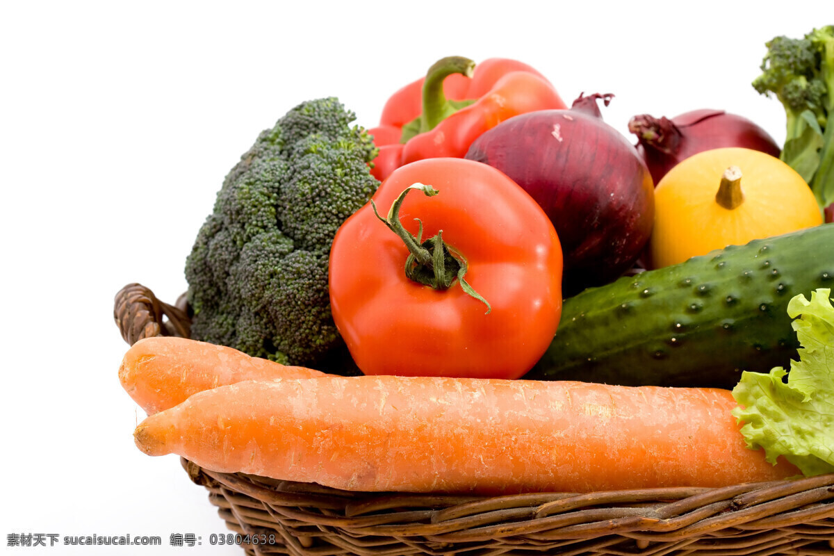 篮子 蔬菜 胡萝卜 黄瓜 西兰花 西红柿 番茄 新鲜蔬菜 果实 水果蔬菜 餐饮美食 蔬菜图片