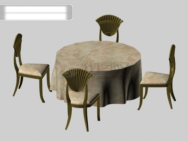 3d 欧式 圆桌 椅子 3d设计 3d素材 3d效果图 欧式圆桌椅子 矢量图 建筑家居