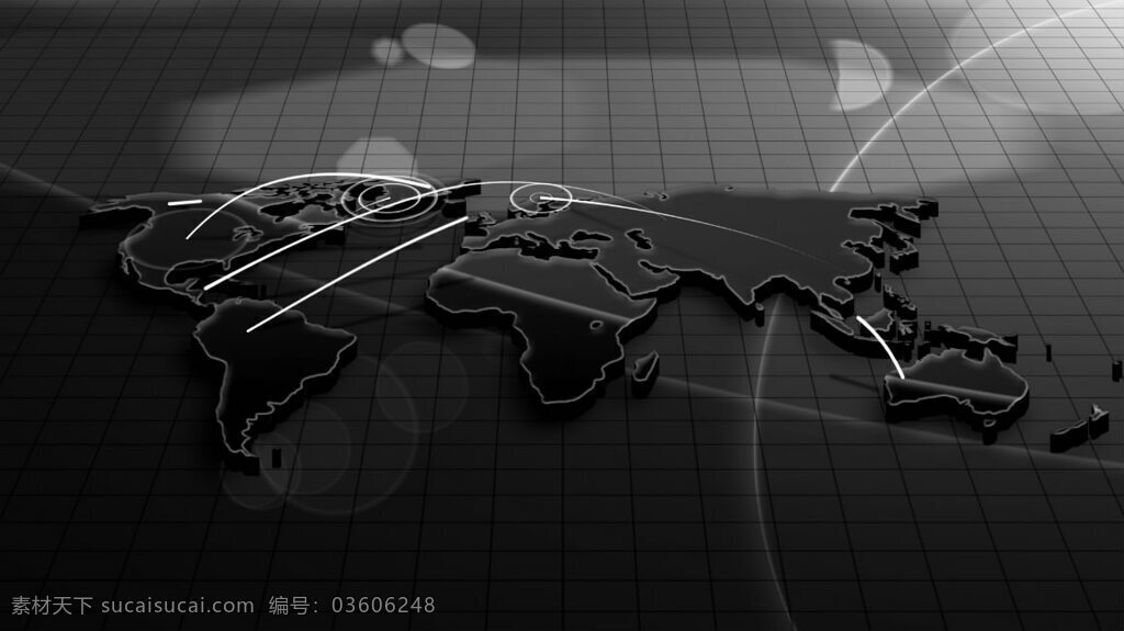 企业 三维 地图 世界 地点 动态 动态素材 视频素材