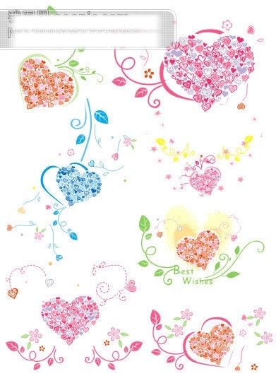 心形 环纹 矢量 矢量图 花纹 花边 底纹 边框 花纹花边