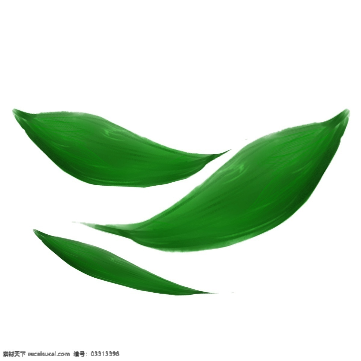 粽叶 插画 卡通 海报 点缀 绿色 png格式