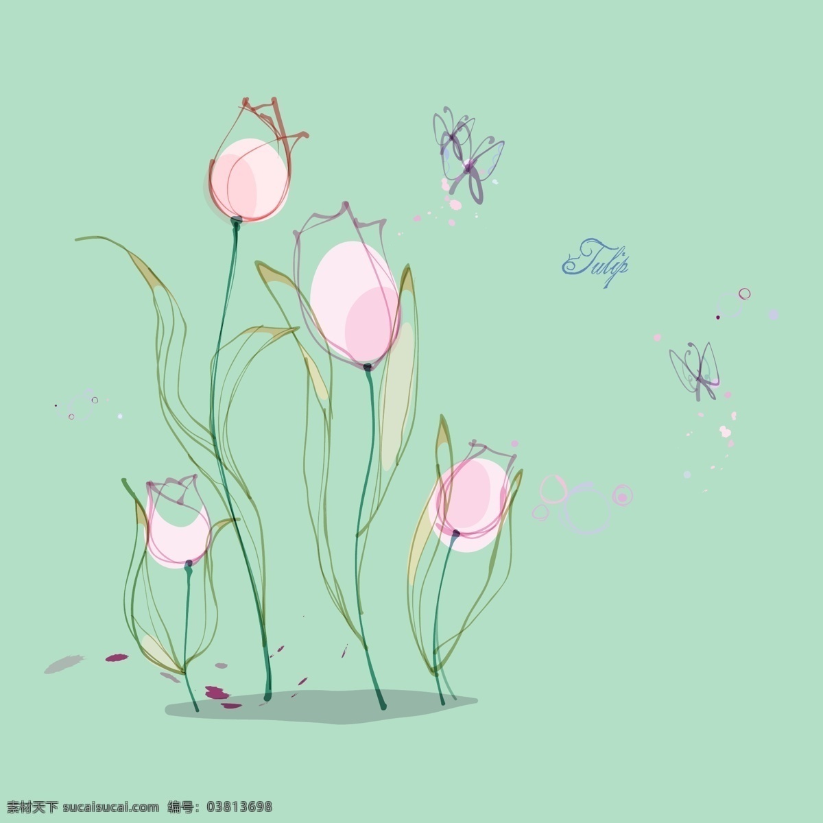抽象花朵 百合 抽象百合 手绘百合花 装饰绘画 植物花卉 花卉 装饰 无框画 线条花 矢量 花朵 图案 生物世界 花草