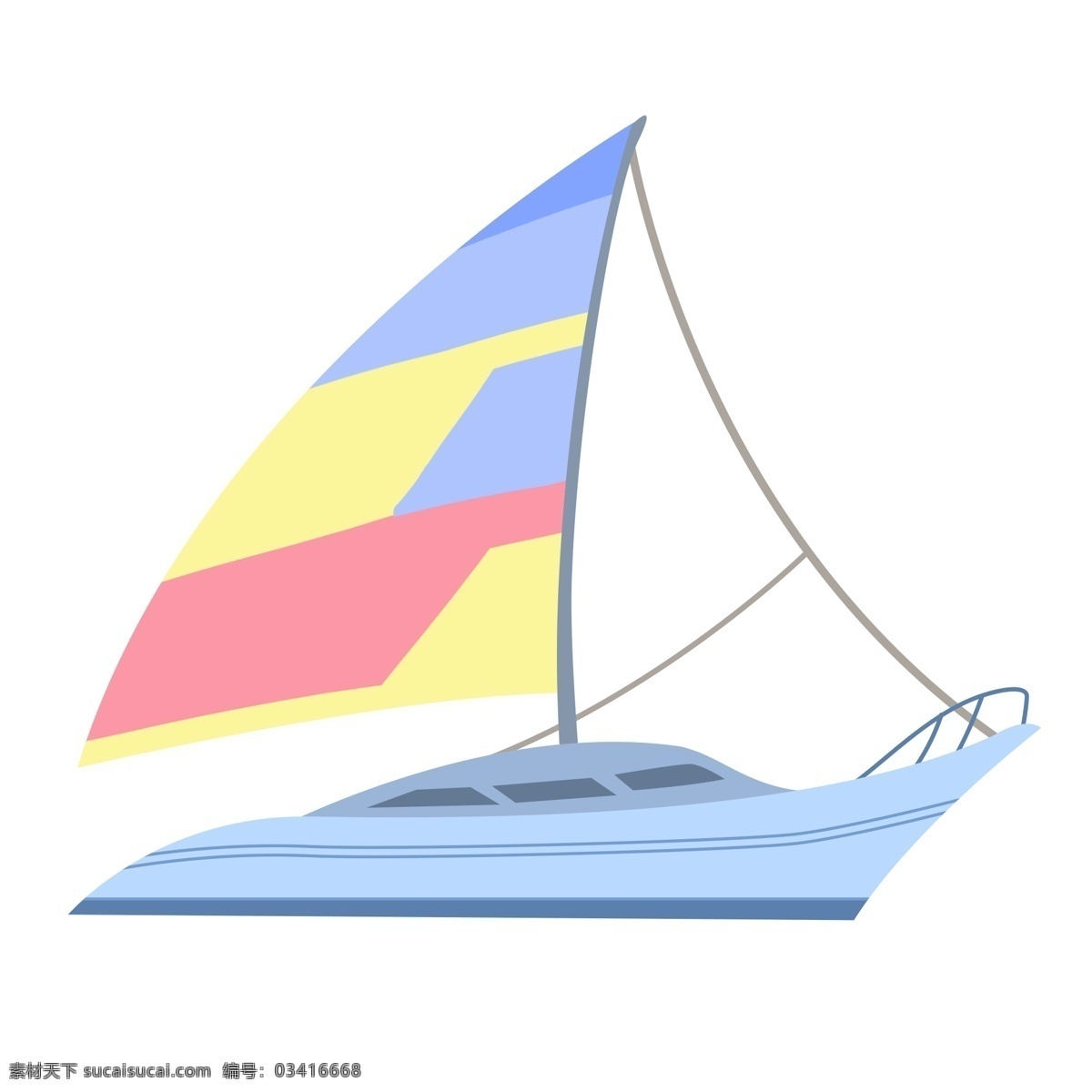 白色帆船图案 扬帆起航 帆船 工具
