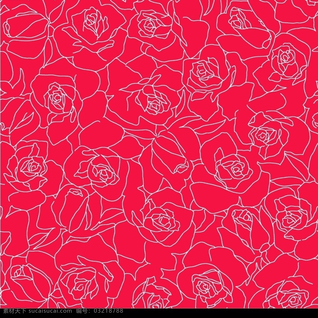 红色 玫瑰 花纹 边框 分层 模板 背景 源文件库 300