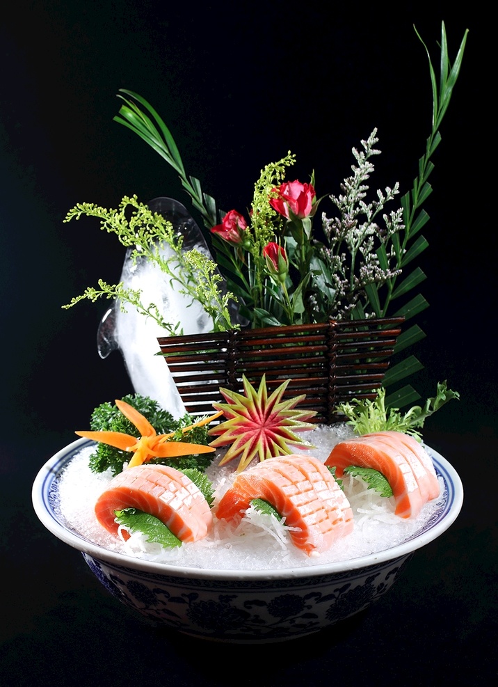 三文鱼 三文鱼刺身 刺身 三文鱼腩刺身 餐饮美食 传统美食