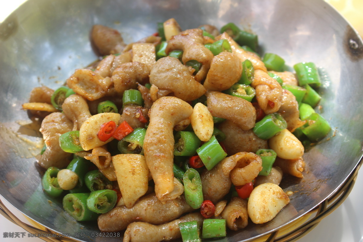 干锅大肠 餐饮美食 传统美食 焖炒 猪大肠