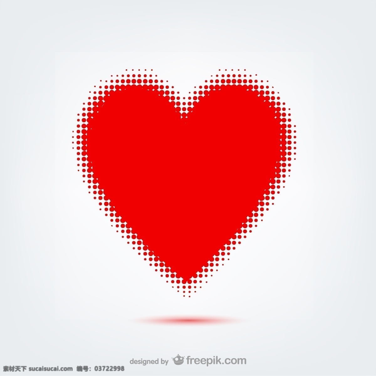红色 圆点 组合 爱心 矢量 红心 心形 情人节 矢量图