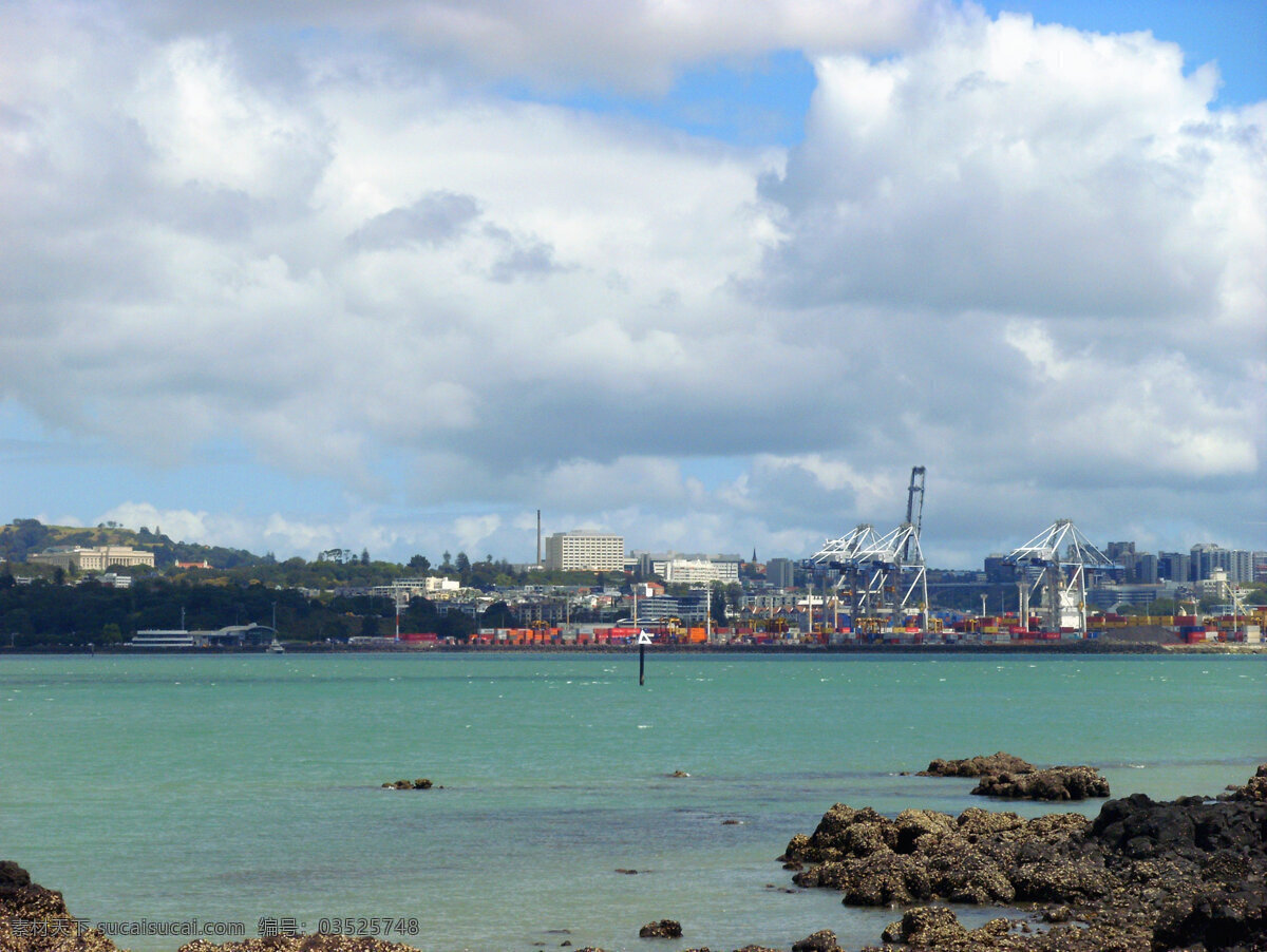 白云 大海 国外旅游 海港 海水 建筑群 礁石 蓝天 新西兰 海滨 风景图片 风景 游艇 码头 风光 旅游摄影 生活 旅游餐饮