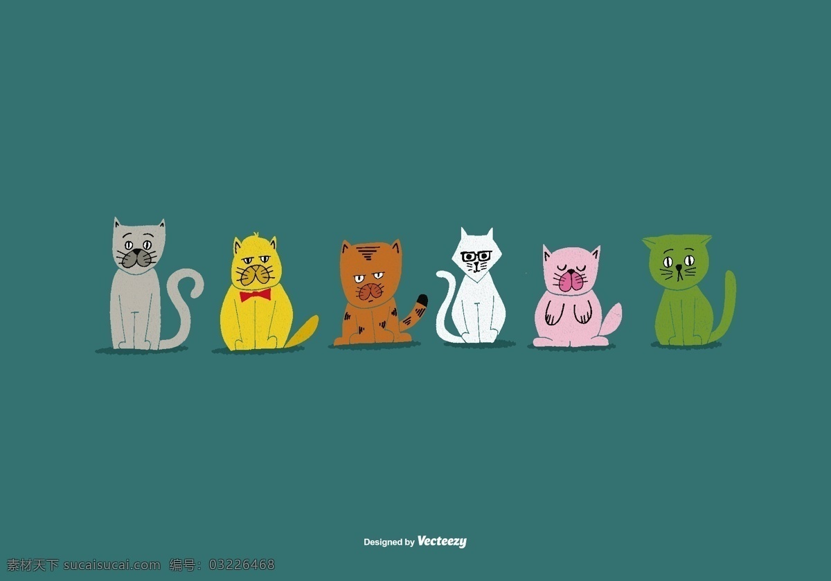 扁平 宠物 猫 矢量 卡通动物 动物素材 动物 手绘动物 矢量素材 扁平动物 矢量动物 可爱动物 宠物猫