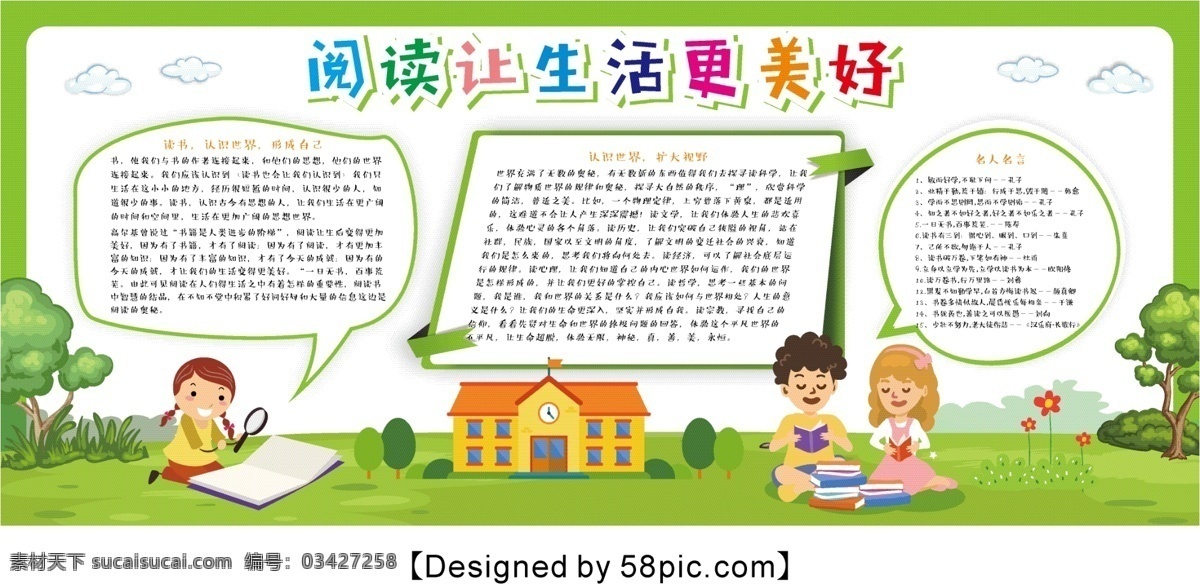 绿色 清新 快乐 读书 校园 宣传 小报 展板 读书海报 读书展板 儿童阅读 看书 快乐阅读 全民阅读 人物 书店海报 图书馆 图书馆海报 校园小报 学校展板 学校