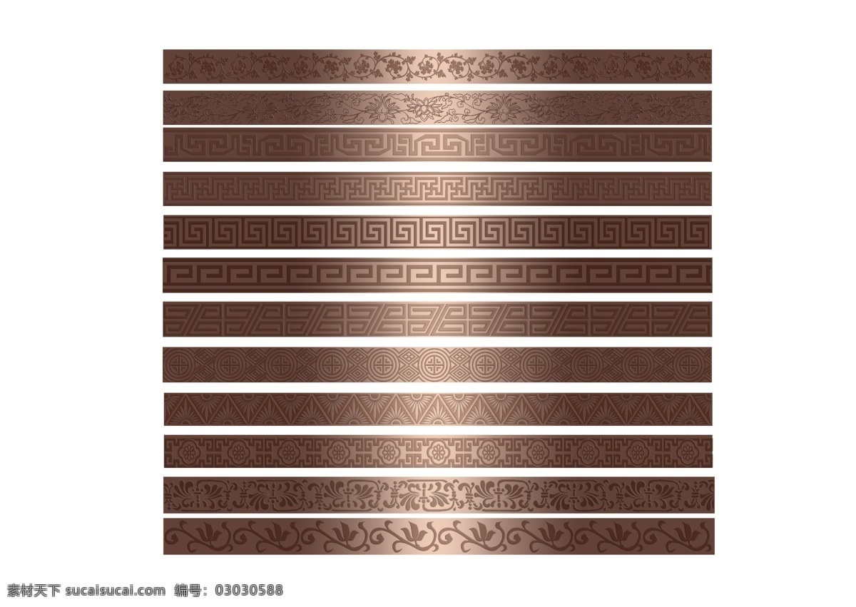 中国风 线条 铜门 艺术 金属花纹 分层 源文件