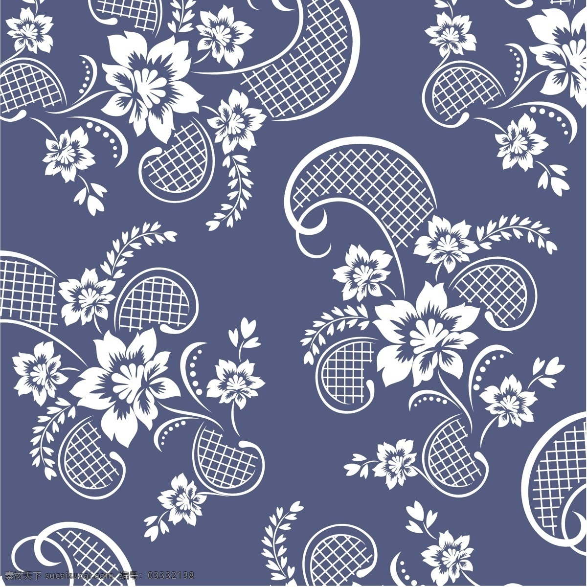 矢量花卉图案 矢量 花卉 图案 floral pattern 底纹边框 花边花纹 白色