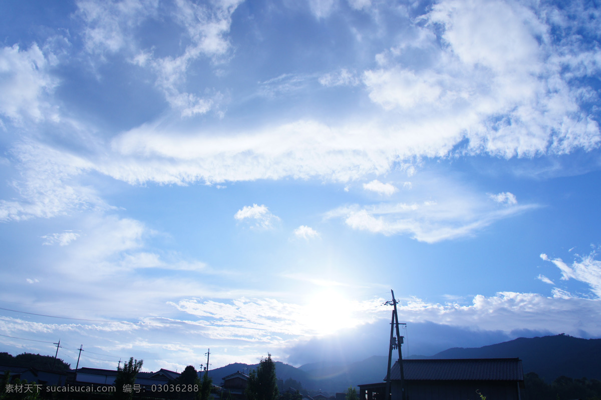 蓝天白云 天空 蓝天 白云 晴空 白天 早上 日出 自然 云彩 云 蓝色 清晨 自然景观 自然风景