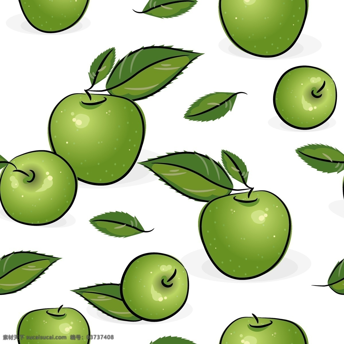 手绘苹果背景 苹果 水果 绿苹果 手绘 营养 健康 背景 底纹 矢量 水果矢量 生物世界