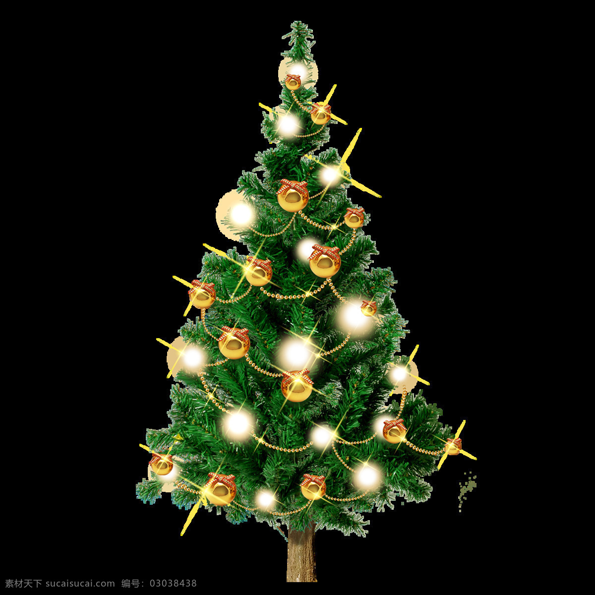 棵 挂 满 礼物 圣诞树 元素 圣诞 节日