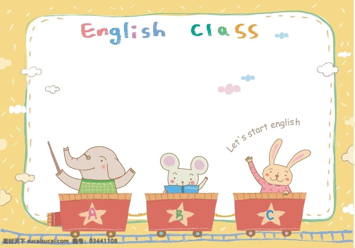 英语学习 动物漫画 矢量 矢量eps 设计素材 矢量动物 矢量图库 白色