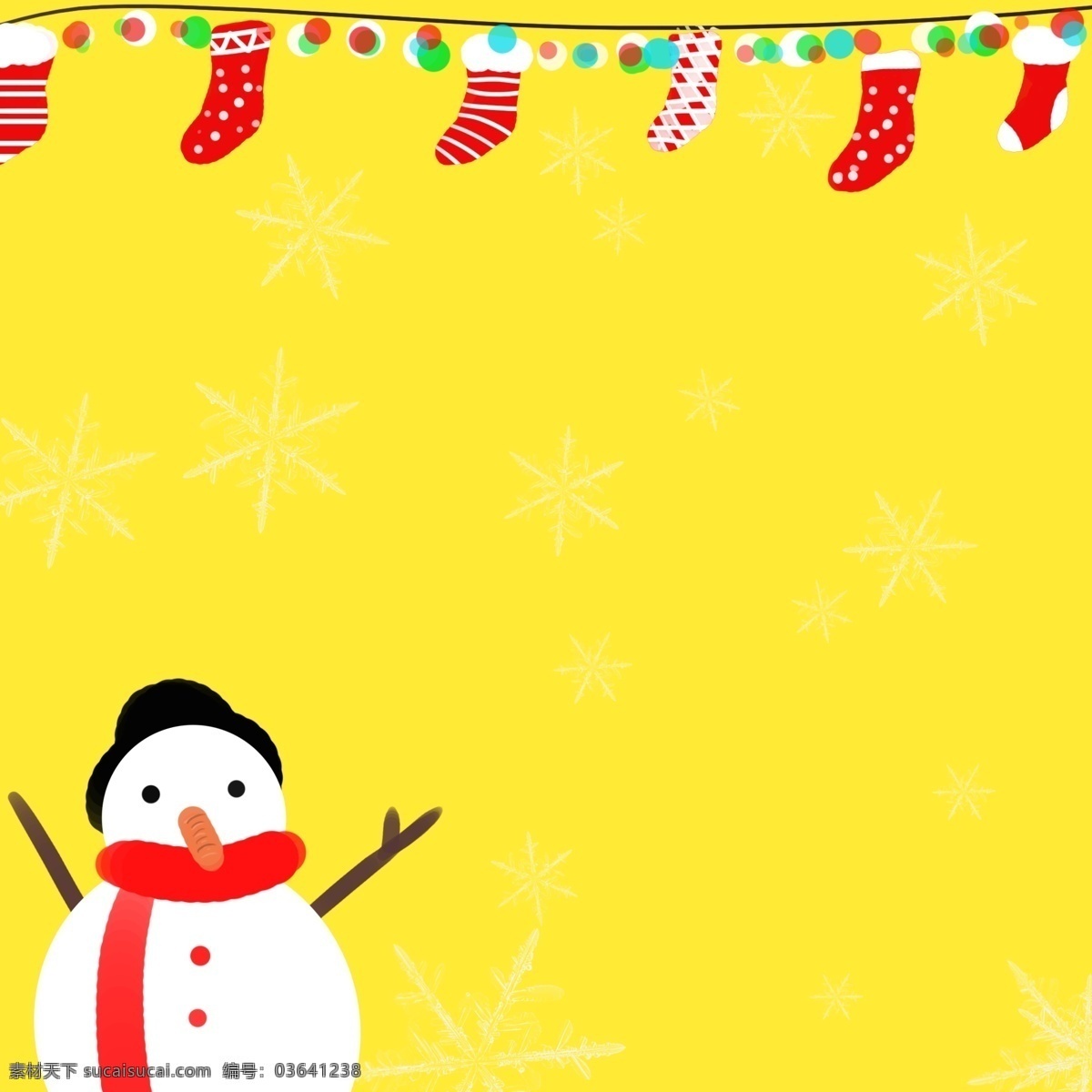 圣诞 小雪 人 可爱 背景 小雪人 袜子 红色 彩灯