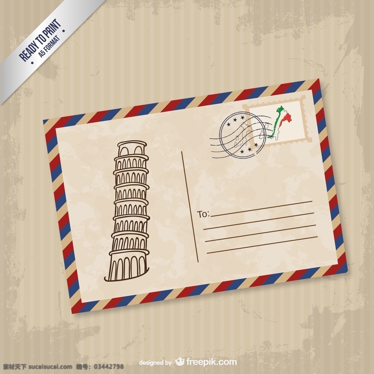 明信片 比萨 斜塔 旅游 字母 意大利 欧洲 打印 托斯卡纳