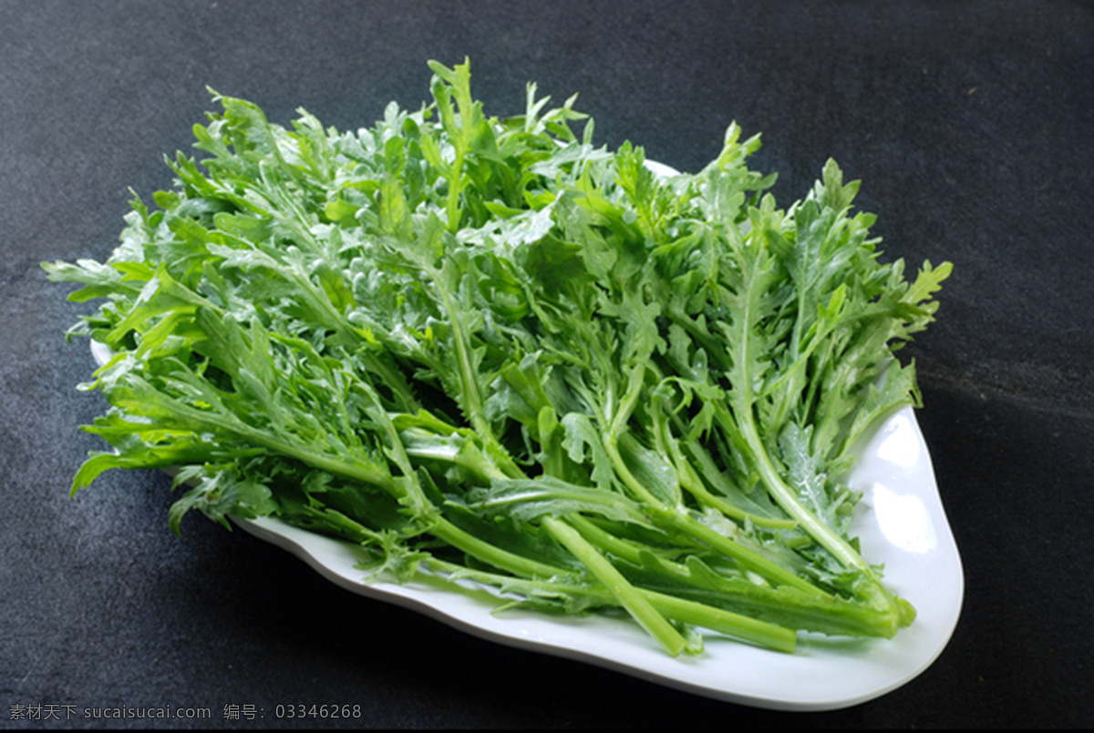 茼蒿 鲜蔬菜 火锅 涮锅 新鲜 餐饮美食