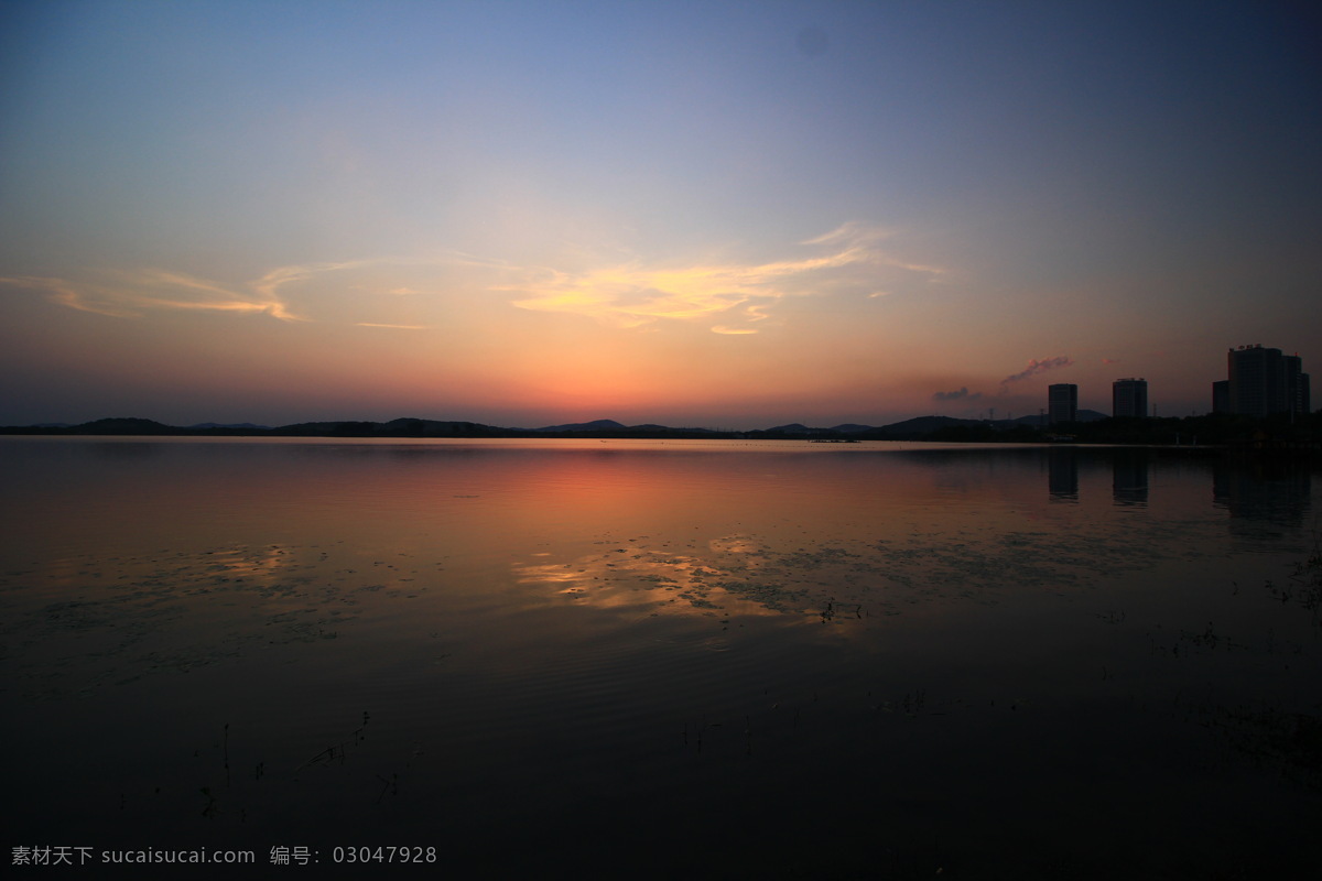 江苏 无锡 蠡湖 夕阳 风景