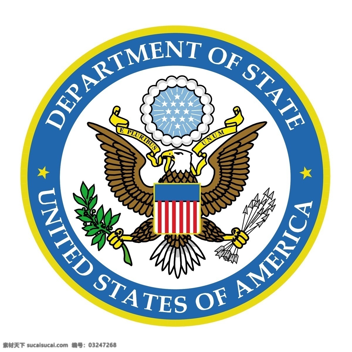 美国国务院 国家 免检 标志 我们 部门 自由 状态 标识 部 psd源文件 logo设计