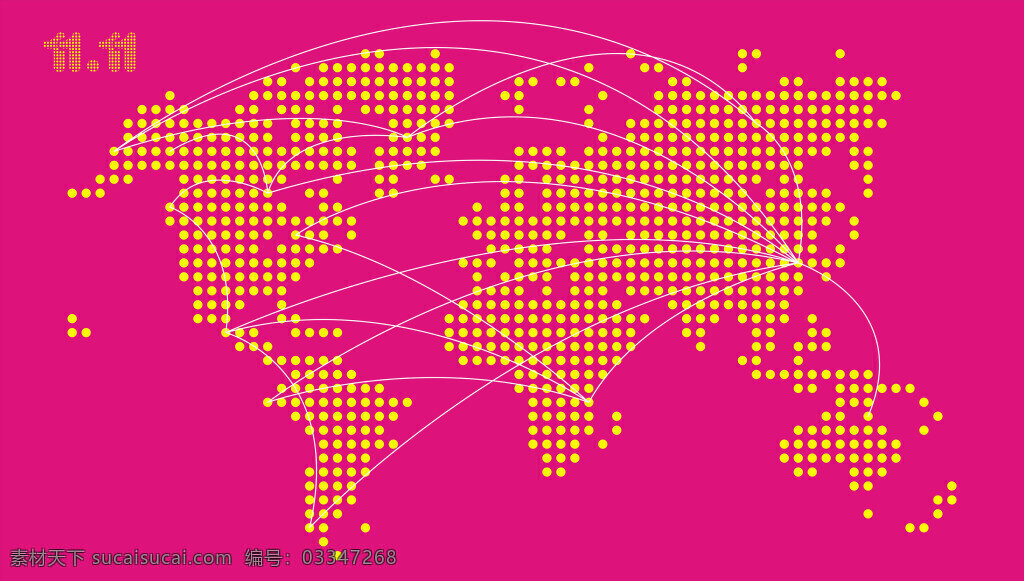 世界地图 地图 矢量地图 点状地图 淘宝 紫色 扩散