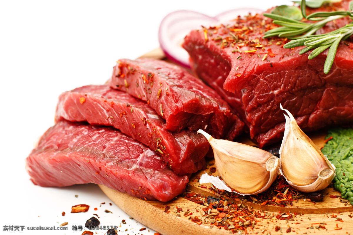 腌制的牛肉 大蒜 腌制 肉类 牛肉 调味品 餐饮美食 食物原料