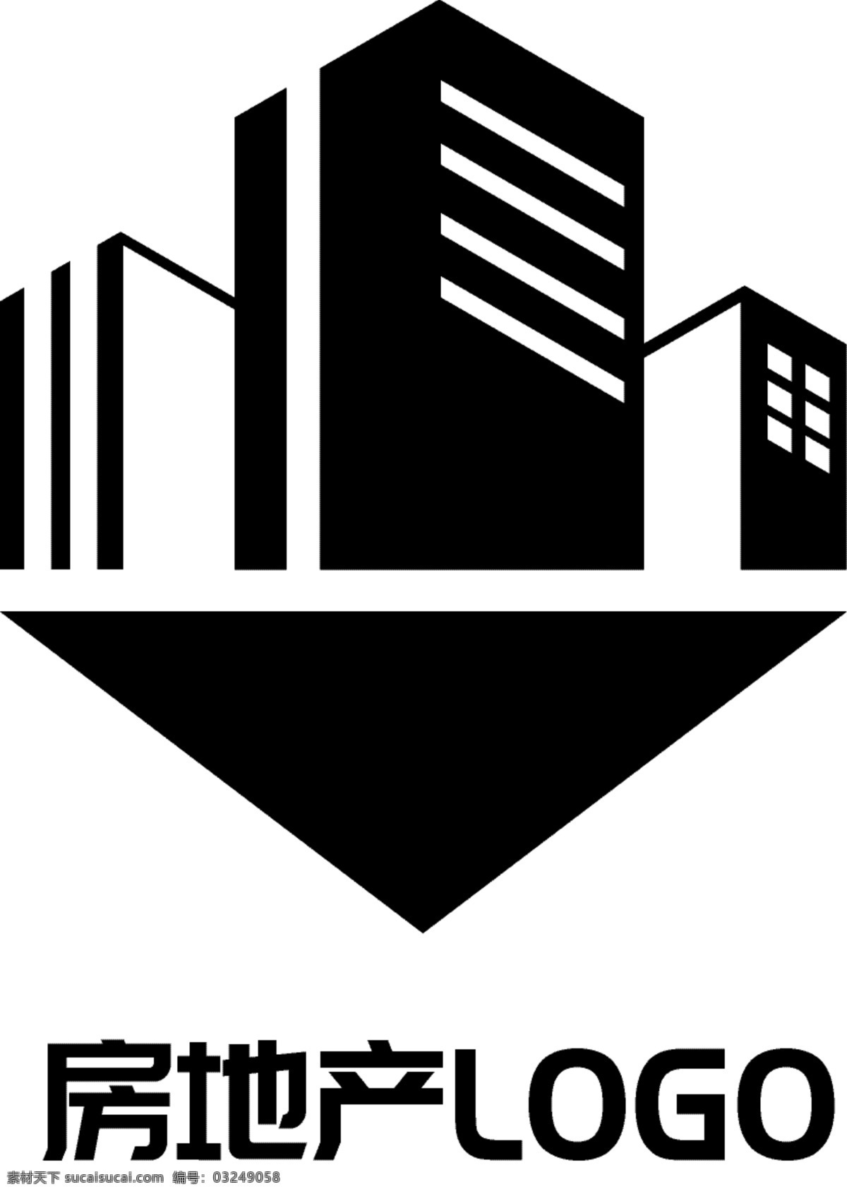 创意 集合 房地产 ogo 标志 黑色 纯色 logo