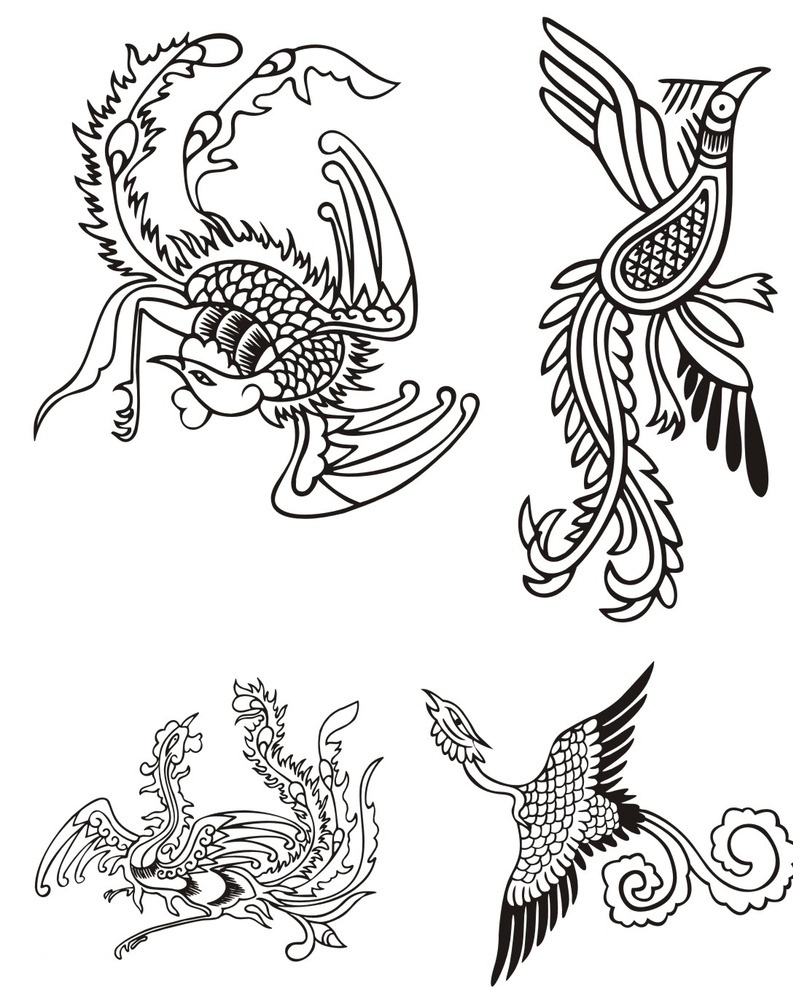 龙凤图案 古典龙凤 龙凤雕花 镂空花纹 镂空雕花 龙凤呈祥 传统花纹 古典花纹 矢量龙凤 龙凤图 文化艺术 传统文化