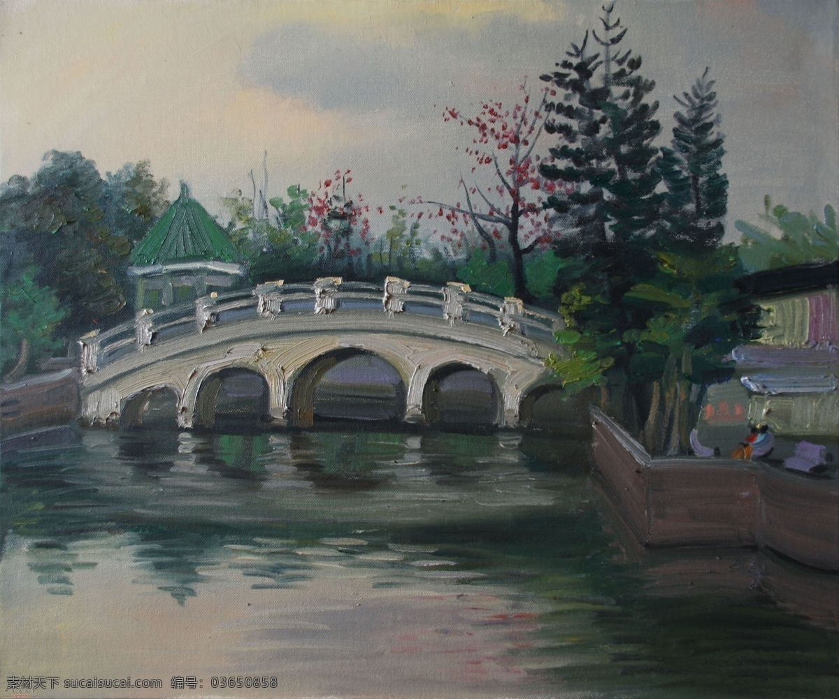 池塘 拱桥 绘画书法 欧美油画 欧洲油画 桥梁 人物油画 印象派油画 油画 英国 英国油画 油画作品 大师作品 当代 艺术家 作品 西方油画 印象派 经典油画 植物 亭子 树木 天空 画家作品 三 文化艺术 家居装饰素材