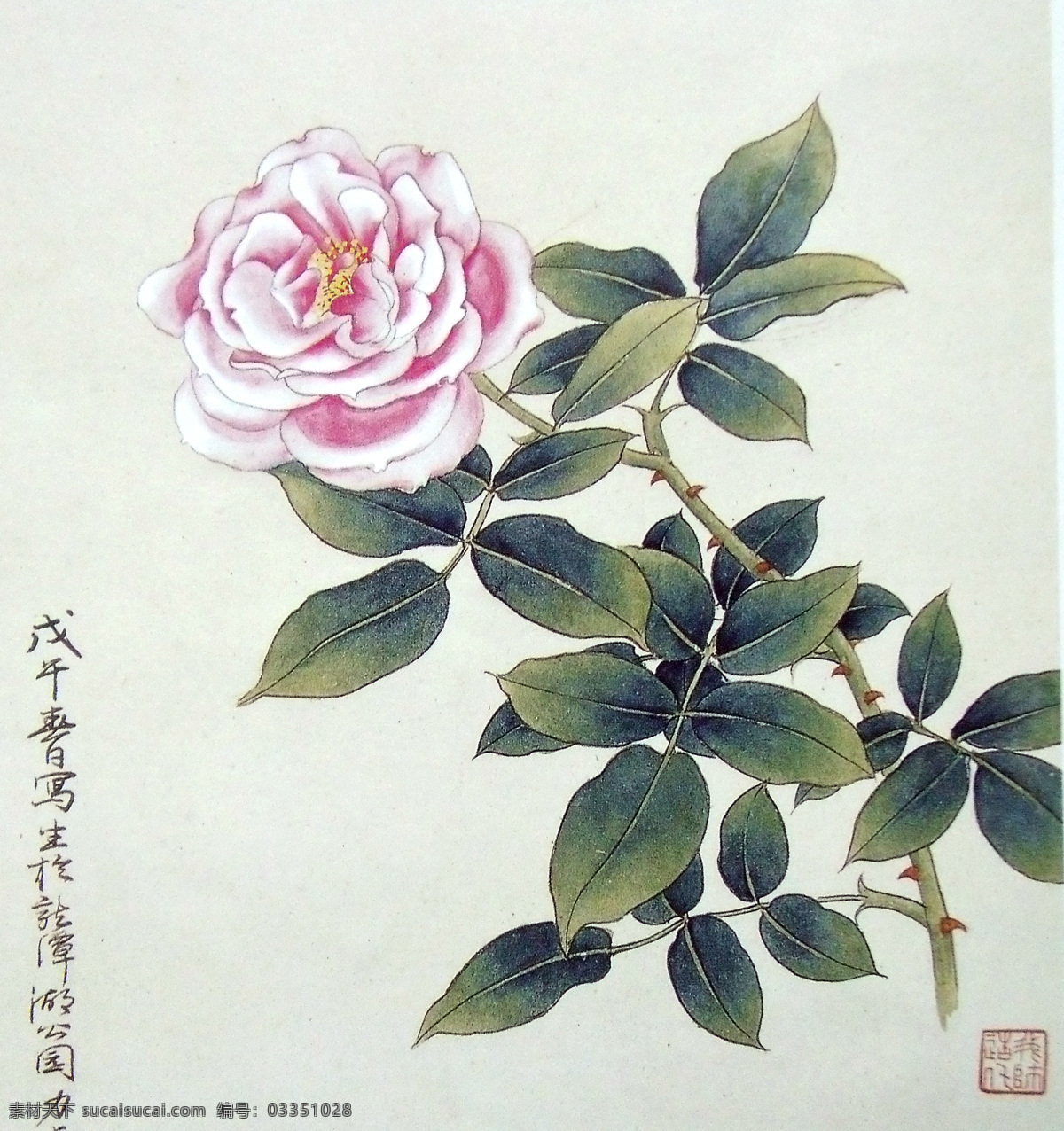 牡丹花 壁画 国画 墙画 装饰画 家居装饰素材 壁纸墙画壁纸