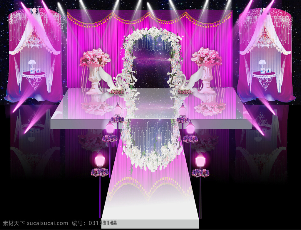 婚礼 方案 效果图 紫色效果图 婚礼现场 婚礼效果 平面设计 婚礼平面图 黑色