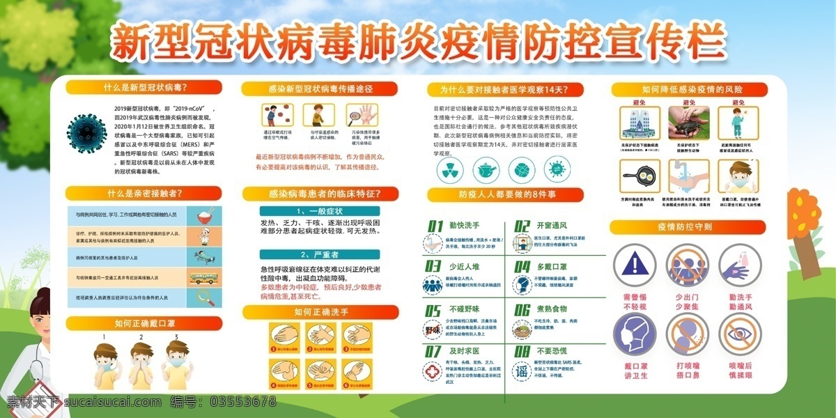 新型 冠状 病毒 宣传栏 冠状病毒 新型肺炎 冠状肺炎 疫情防控 病毒肺炎