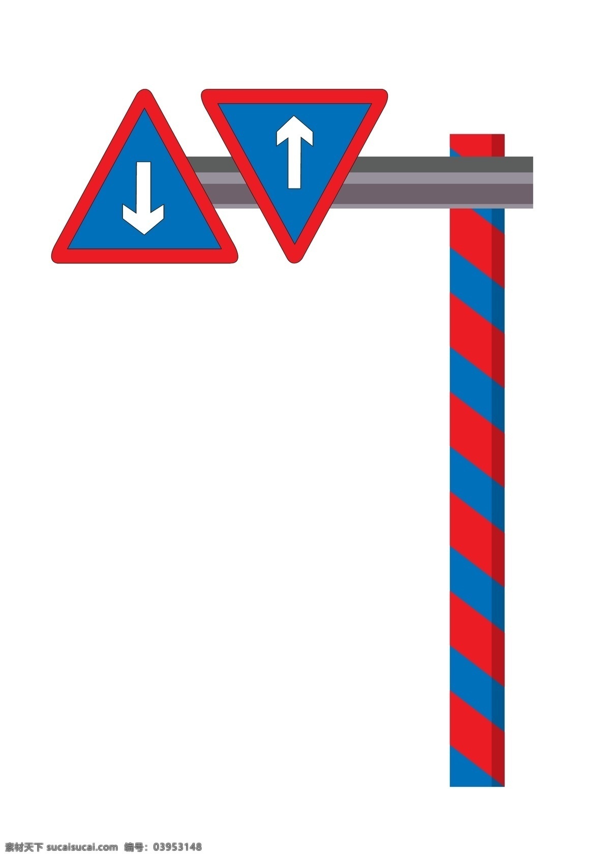 蓝 红色 交通 警示牌 交通标志 蓝色