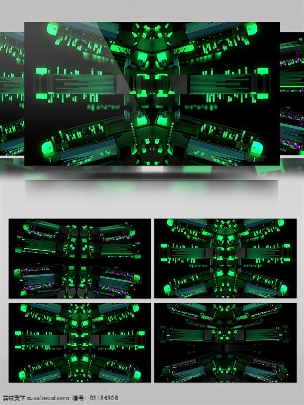 绿 光 装饰 机器 旋转 视频 绿光 3d 展示 工业 科技 视频素材 动态视频素材