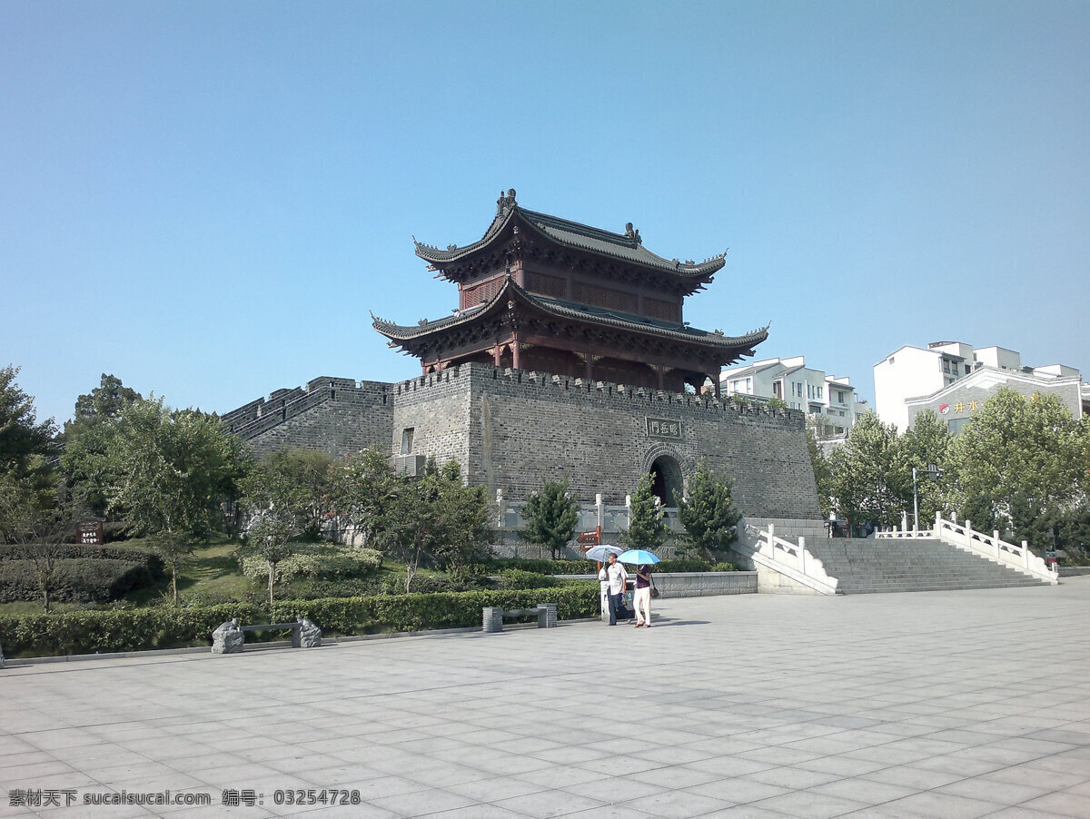 岳阳楼 岳阳 楼 人文景观 湖南 古建筑 建筑 树木 石阶 花草 洞庭湖 旅游摄影