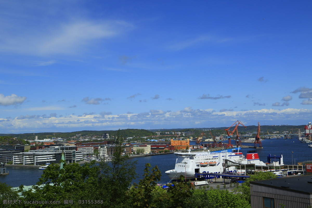 瑞典哥得堡 北欧四国 瑞典 第二大城市 城市风采 兰天 白云 建筑物 旅游摄影 国外旅游