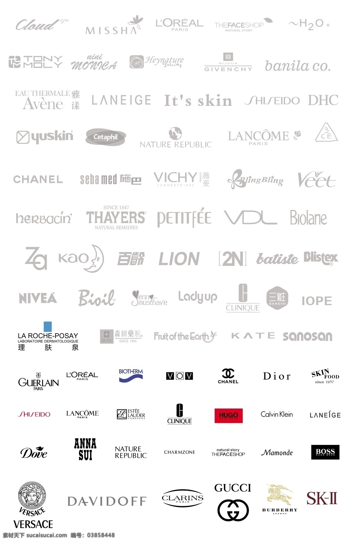 护肤品 品牌logo logo 奢侈品标志 海外购品牌 品牌标识 生活百科