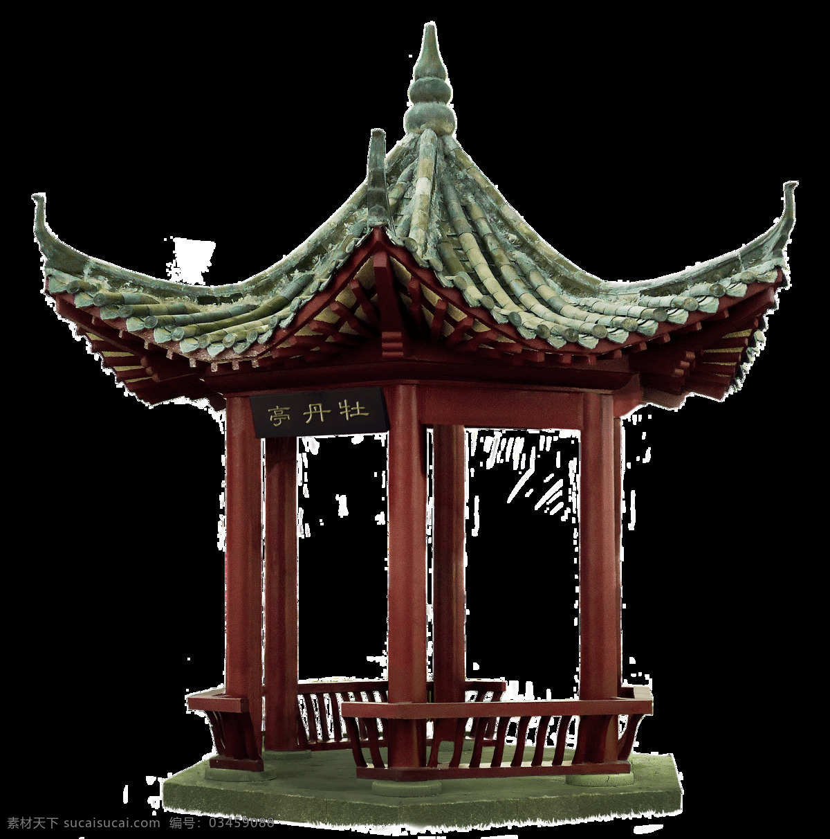 png元素 建筑 凉亭 免抠元素 透明素材 装饰 复古 元素