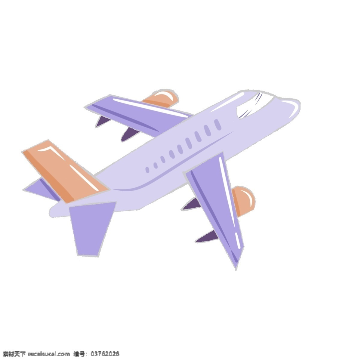 漂亮 紫色 飞机 插画 客机 飞机模型 漂亮的飞机 紫色飞机 飞机插图 飞行 飞机平面图 天空