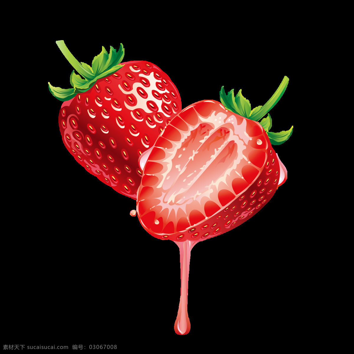 免抠水果草莓 水果 草莓 免扣 新鲜 生物世界