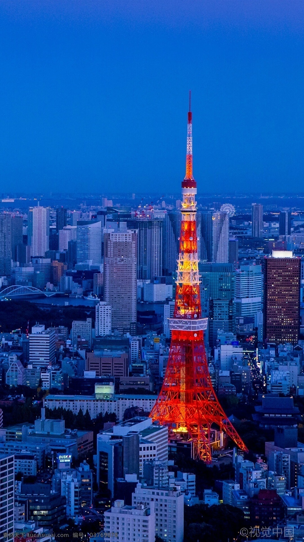 东京 东京铁塔 建筑物 铁塔 灯光 夜景 自然景观 建筑景观